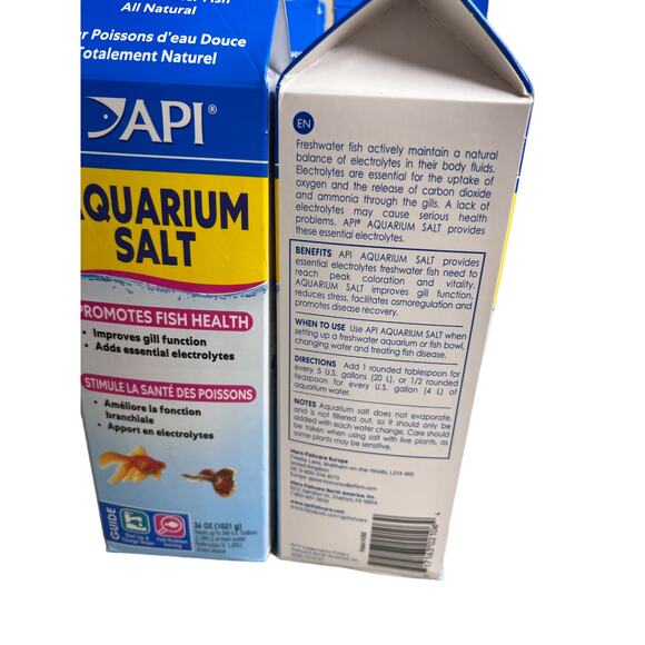Huge Lot API Aquarium Salt For Freshwater Fish All Natural of 6 packs 216oz NEW - Picture 3 of 3